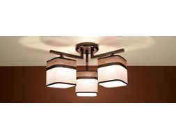SOLLUX Nowoczesna lampa sufitowa Plafon LATTE 3 Kawa Brąz E27