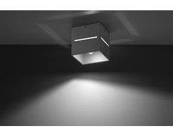 SOLLUX Nowoczesna Lampa Sufitowa Aluminiowa Kostka Plafon LOBO Szary