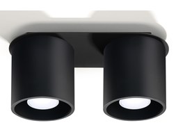 SOLLUX Okrągła lampa sufitowa plafon podwójny Orbis 2 Czarny walec LED!