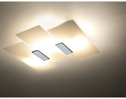 SOLLUX Nowoczesna Lampa Szklany Plafon Na Sufit FABIANO Chrom