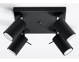 SOLLUX Designerska Lampa Sufitowa Spot Plafon RING 4 czarny LED!