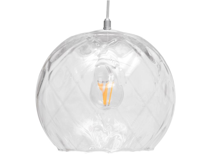 Lampa szklana wisząca MARILLA W-KM 8011/1 TR+CH Metal Lampa z kloszem Szkło Kolor Szary