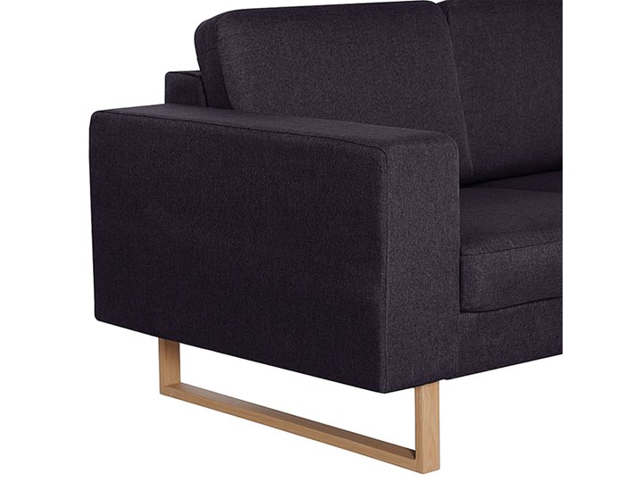 Elegancka trzyosobowa sofa Williams 3X - czarna Stała konstrukcja Szerokość 82 cm Rozkładanie