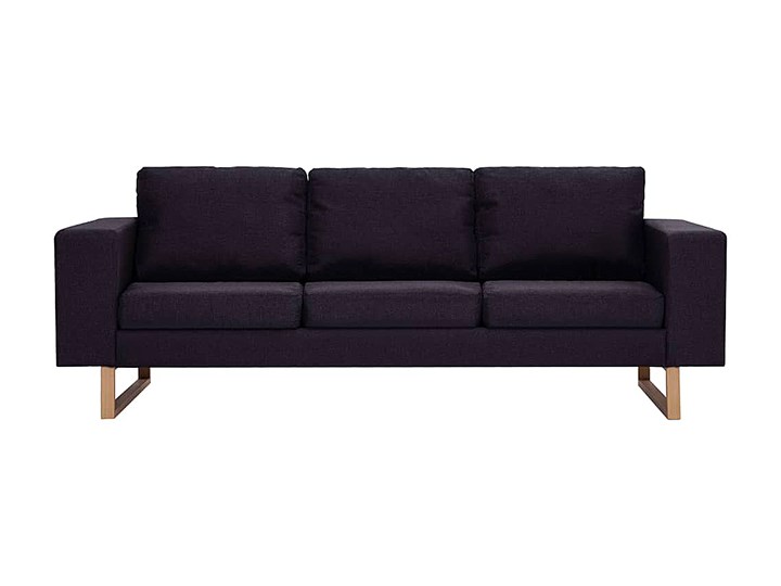 Elegancka trzyosobowa sofa Williams 3X - czarna Stała konstrukcja Szerokość 82 cm Typ Gładkie Pomieszczenie Salon