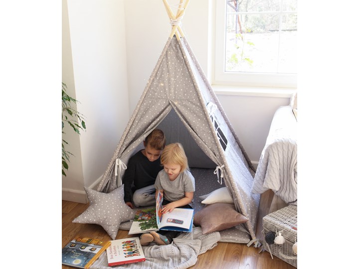 Gwiazdki tipi, namiot dla dzieci Z matą podłogową namiot tipi jak zrobić pomysły, inspiracje z homebook