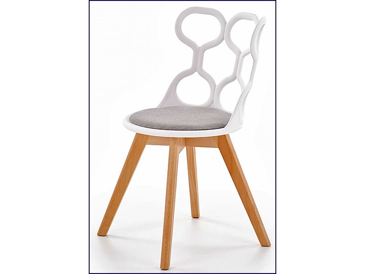 Krzesło skandynawskie Carter - białe Wysokość 80 cm Szerokość 43 cm Kolor Beżowy