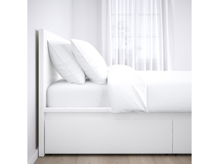 IKEA MALM Rama łóżka z 2 pojemnikami, Biały, 90x200 cm Drewno Kategoria Łóżka dla dzieci Płyta MDF Liczba miejsc Jednoosobowe