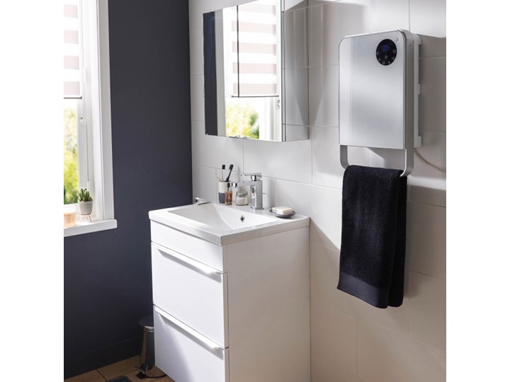Umywalka ceramiczna GoodHome Nira 60 cm z syfonem Prostokątne Ceramika Kategoria Umywalki Kolor Biały