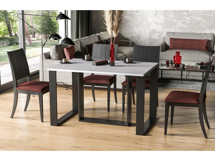 Stół Borys 250 rozkładany od 130 do 250 cm Długość 130 cm Płyta MDF Rozkładanie Rozkładane Drewno Długość 80 cm Metal Styl Industrialny