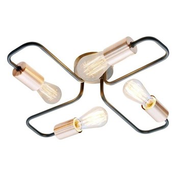 Lampa sufitowa HERPE 34-66923 czarno-miedziana 4x60W E27
