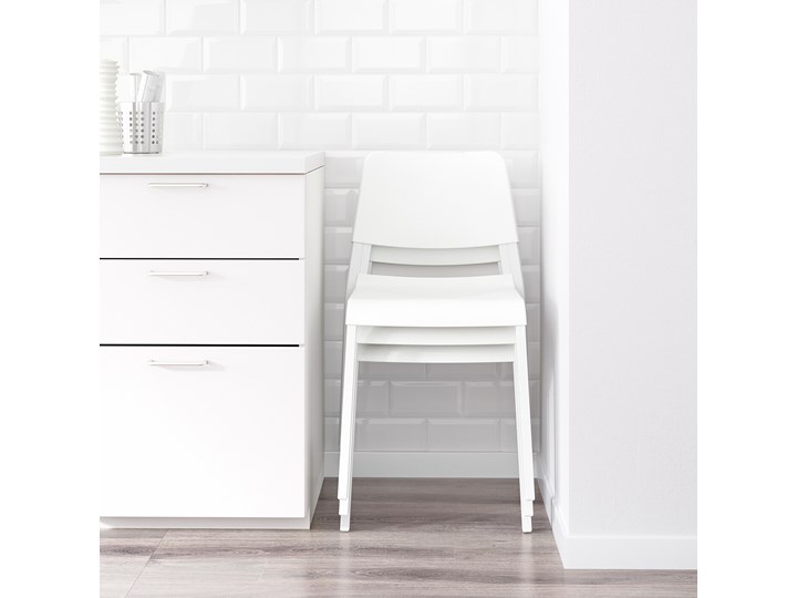 IKEA MELLTORP / TEODORES Stół i 4 krzesła, biały, 125 cm Kategoria Stoły z krzesłami Pomieszczenie Salon