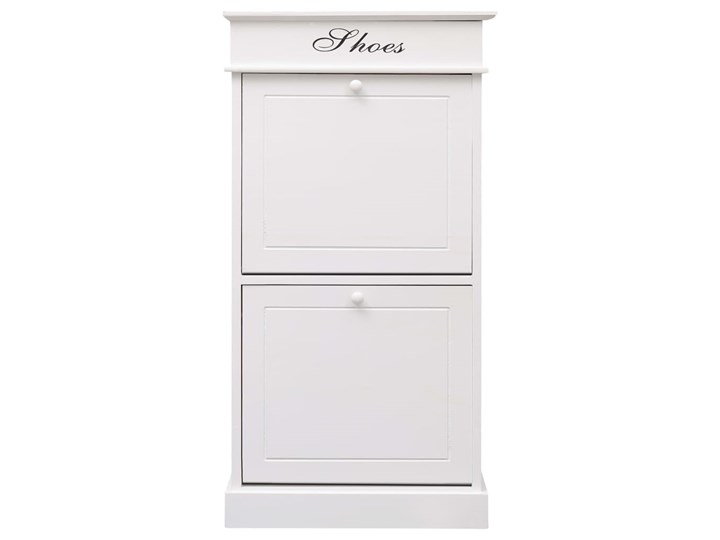 vidaXL Szafka na buty, biała, 50 x 28 x 98 cm, drewno paulownia Płyta laminowana Płyta MDF Pomieszczenie Sypialnia