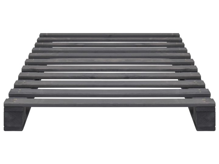 vidaXL Rama łóżka z palet, szara, lite drewno sosnowe, 100 x 200 cm