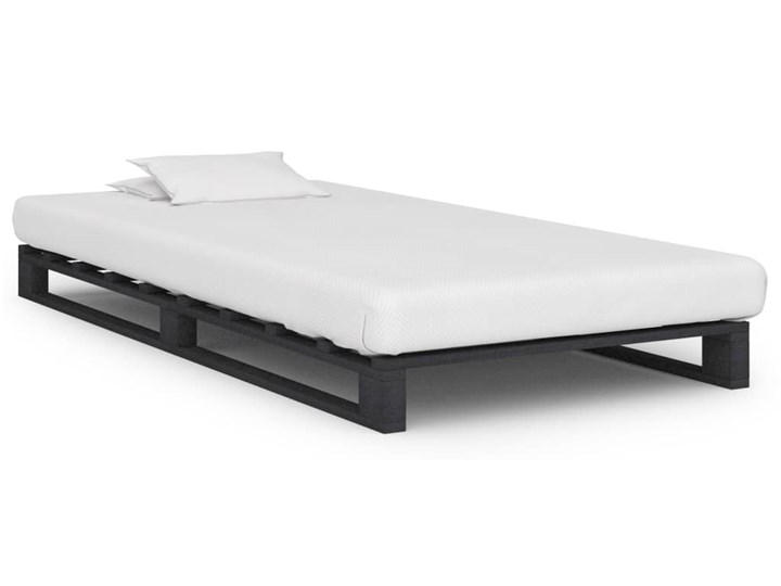 vidaXL Rama łóżka z palet, szara, lite drewno sosnowe, 100 x 200 cm