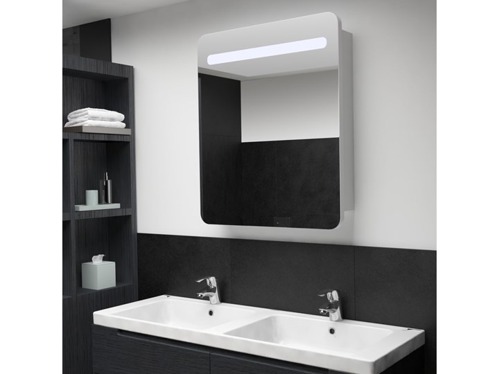 vidaXL Szafka łazienkowa z lustrem i LED, 68 x 9 x 80 cm