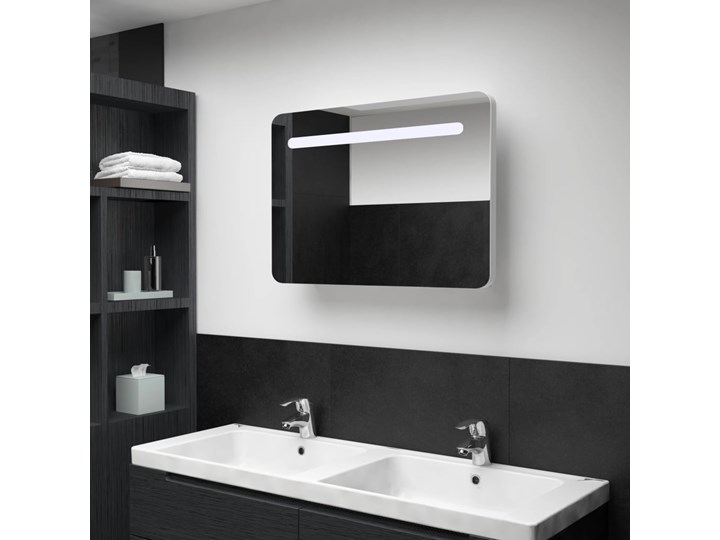 vidaXL Szafka łazienkowa z lustrem i LED, 70 x 9,5 x 55 cm