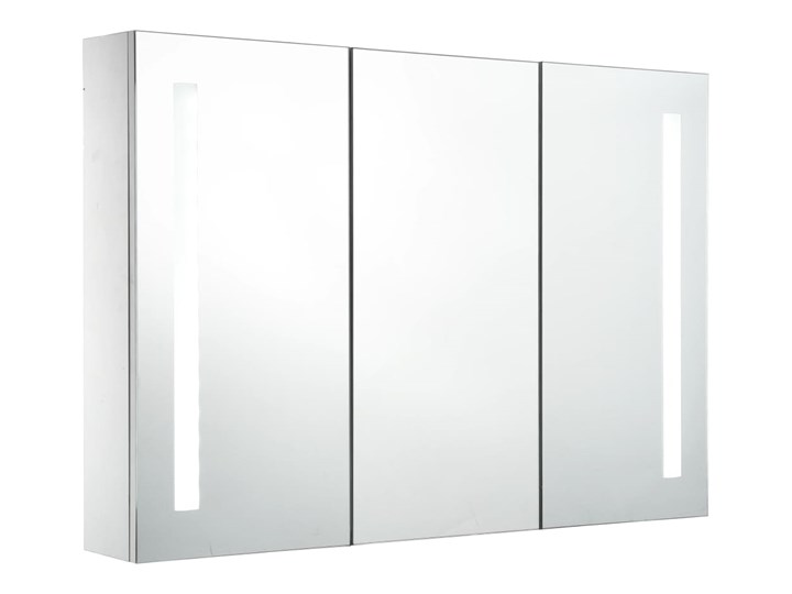 vidaXL Szafka łazienkowa z lustrem i LED, 89 x 14 x 62 cm Szerokość 89 cm Szafki Głębokość 14 cm Rodzaj frontu Drzwiczki Wiszące Kategoria Szafki stojące