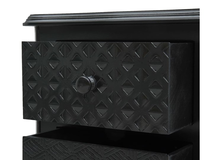 vidaXL Szafka nocna, czarna, 43 x 32 x 65 cm, MDF