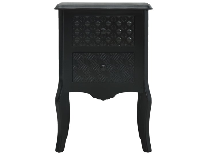 vidaXL Szafka nocna, czarna, 43 x 32 x 65 cm, MDF