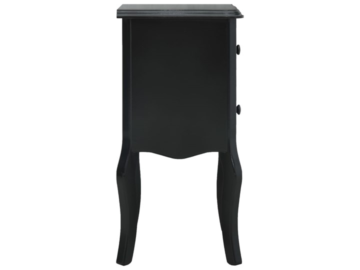 vidaXL Szafka nocna, czarna, 43 x 32 x 65 cm, MDF