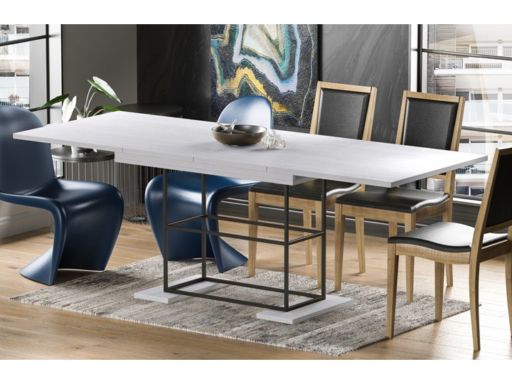 Stół Gani 210 rozkładany od 130 do 210 cm Metal Szerokość 80 cm Drewno Płyta MDF Długość 130 cm Długość 80 cm Rozkładanie