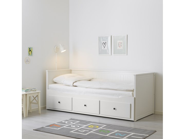 HEMNES Leżanka z 3 szufladami, 2 materace Podwójne Kategoria Łóżka dla dzieci