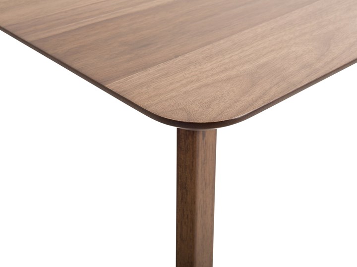 Stół do jadalni ciemne drewno 150 x 90 cm prostokątny styl retro Długość 150 cm Płyta MDF Rozkładanie