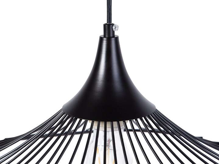 Lampa sufitowa wisząca czarna metalowa okrągły klosz industrialna kuchnia sypialnia Lampa druciana Styl Vintage Lampa inspirowana Kolor Czarny