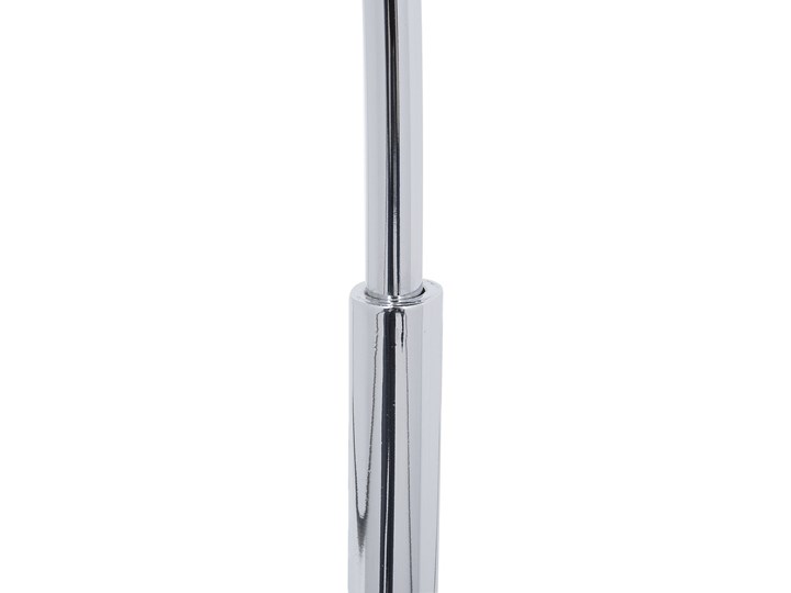 Beliani Lampa podłogowa srebrna wykrzywione ramie metalowy ruchomy klosz 155 cm nowoczesne oświetlenie Lampa z kloszem Lampa łukowa Styl Industrialny