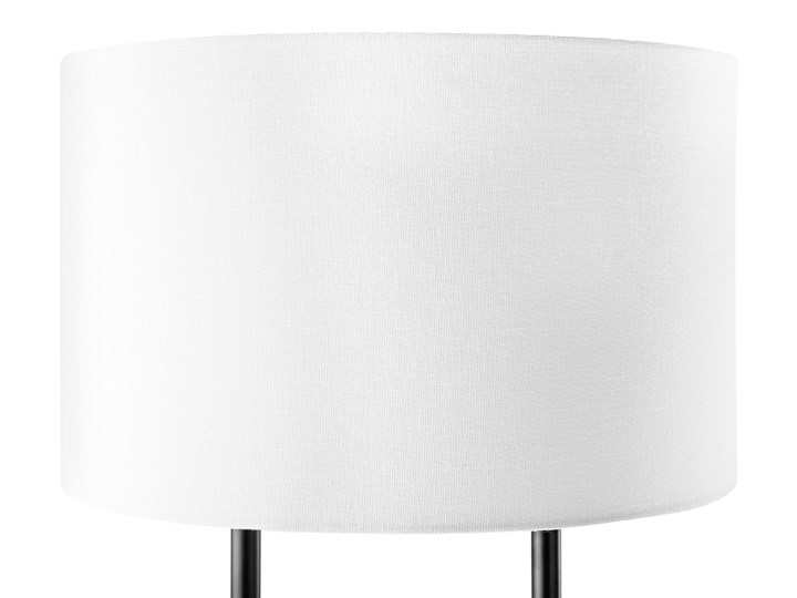 Lampa stojąca biała czarna 153 cm metalowe nogi betonowa podstawa okrągły abażur nowoczesna Lampa inspirowana Tkanina Lampa z abażurem Kolor Biały