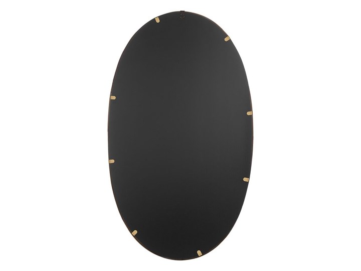 Lustro ścienne wiszące owalne złote 90 x 55 cm dekoracja ścienna do salonu glamour Pomieszczenie Przedpokój