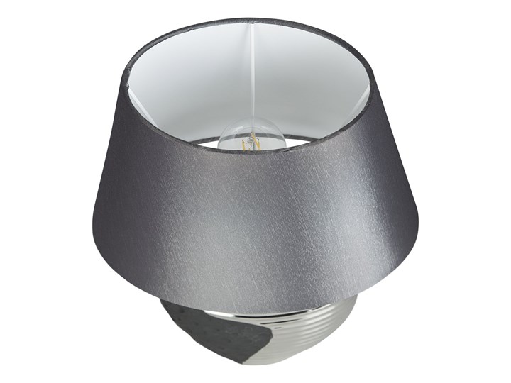 Lampka nocna czarna ze srebrnym ceramiczna ozdobna Lampa dekoracyjna Lampa z kloszem Lampa nocna Kategoria Lampy stołowe