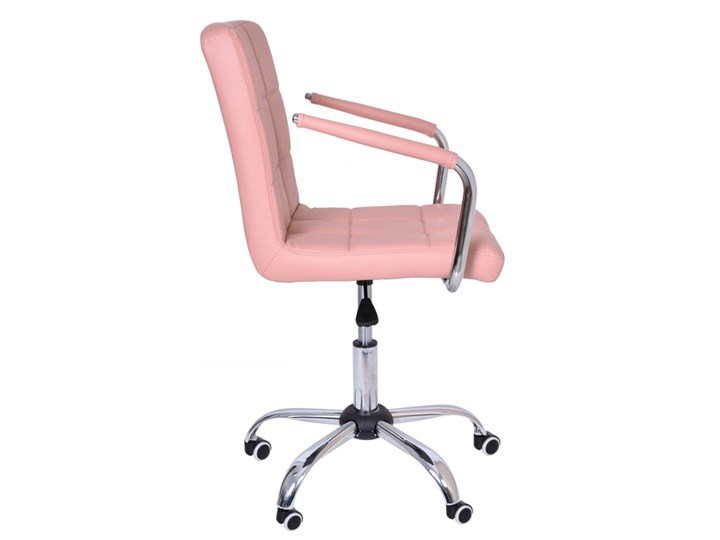 Fotel obrotowy Ritmo- różowy Tkanina Wysokość 98 cm Pomieszczenie Biuro i pracownia Skóra ekologiczna Metal Szerokość 54 cm Szerokość 42 cm Głębokość 54 cm Głębokość 39 cm Kategoria Fotele do salonu