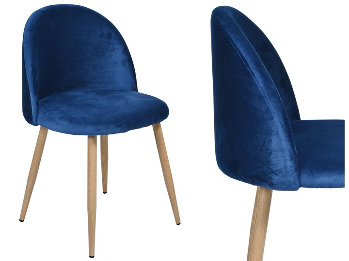 Krzesło tapicerowane Jazz Velvet granatowy Metal Tworzywo sztuczne Welur Krzesło inspirowane Głębokość 48 cm Tkanina Wysokość 79 cm Wysokość 78 cm Szerokość 49 cm Drewno Pomieszczenie Biuro i pracownia