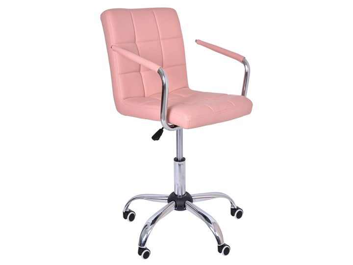 Fotel obrotowy Ritmo- różowy Głębokość 39 cm Głębokość 54 cm Skóra ekologiczna Tkanina Metal Szerokość 54 cm Wysokość 98 cm Szerokość 42 cm Pomieszczenie Biuro i pracownia