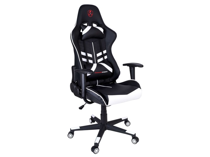 Fotel gamingowy biurowy SHADOW GAMER czarno-biały