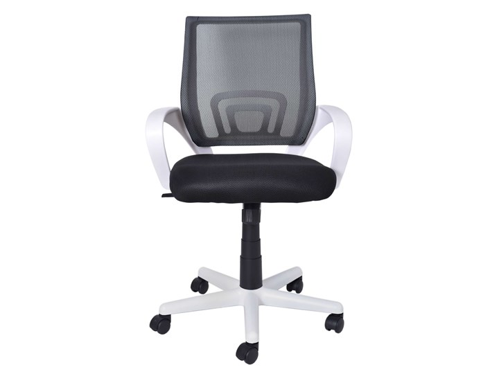 Fotel biurowy Bianco biało-czarny Wysokość 95 cm Fotel na kółkach Pomieszczenie Pokój przedszkolaka Głębokość 48 cm Fotel obrotowy Głębokość 59 cm Tworzywo sztuczne Szerokość 60 cm Wysokość 91 cm Pomieszczenie Biuro i pracownia