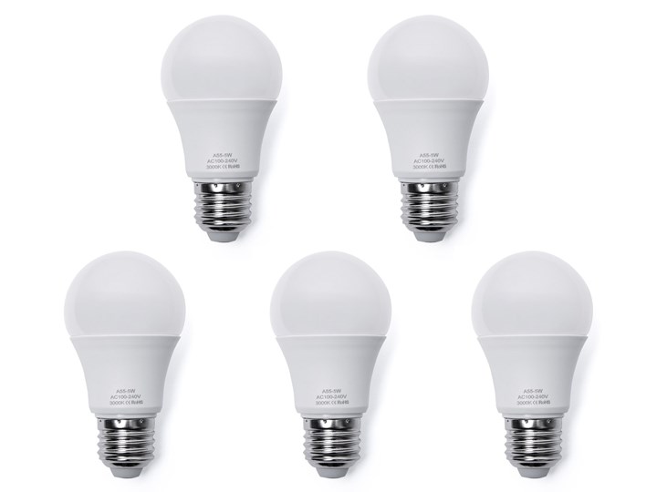Żarówka - energooszczędna - LED - 5 sztuk - 5W, E27