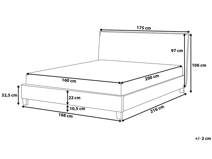 Łóżko szare tapicerowane 160 x 200 cm dwuosobowe ze stelażem i zagłówkiem styl skandynawski Kategoria Łóżka do sypialni Łóżko tapicerowane Kolor Szary