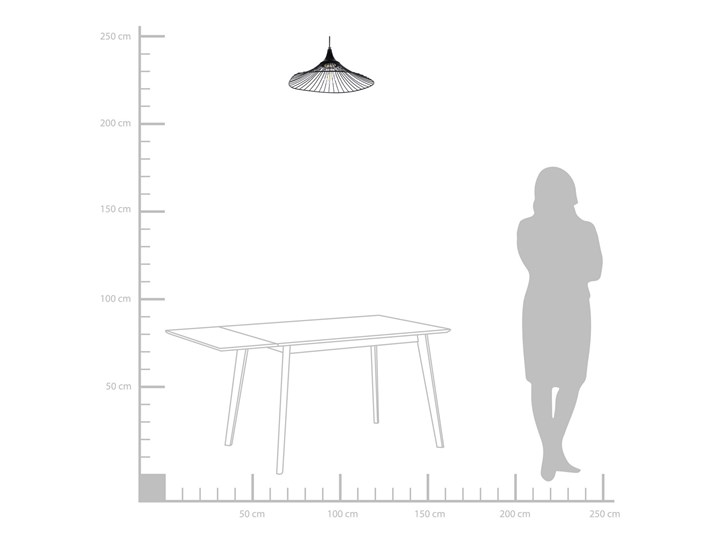 Lampa sufitowa wisząca czarna metalowy klosz industrialny design sypialnia kuchnia Lampa druciana Lampa z kloszem Kolor Czarny