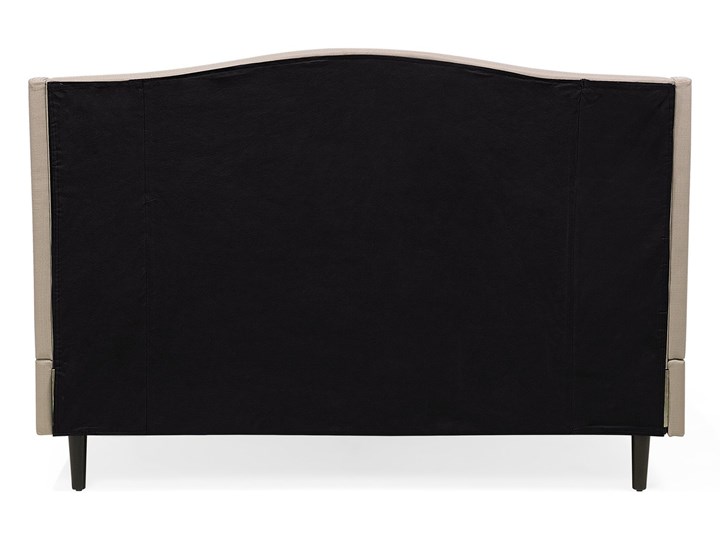 Łóżko ze stelażem tapicerowane beżowe 140 x 200 cm z zagłówkiem styl glamour Łóżko tapicerowane Kategoria Łóżka do sypialni