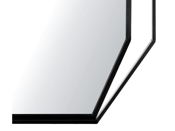 Lustro ścienne wiszące ośmiokątne szare metalowe 80 x 60 cm styl nowoczesny minimalistyczny Styl Klasyczny Styl Glamour
