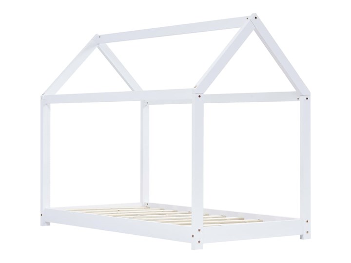 vidaXL Rama łóżka dziecięcego, biała, lite drewno sosnowe, 90 x 200 cm Płyta MDF Domki Kategoria Łóżka dla dzieci