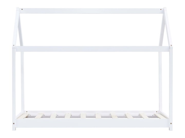 vidaXL Rama łóżka dziecięcego, biała, lite drewno sosnowe, 90 x 200 cm Płyta MDF Domki Kolor Biały