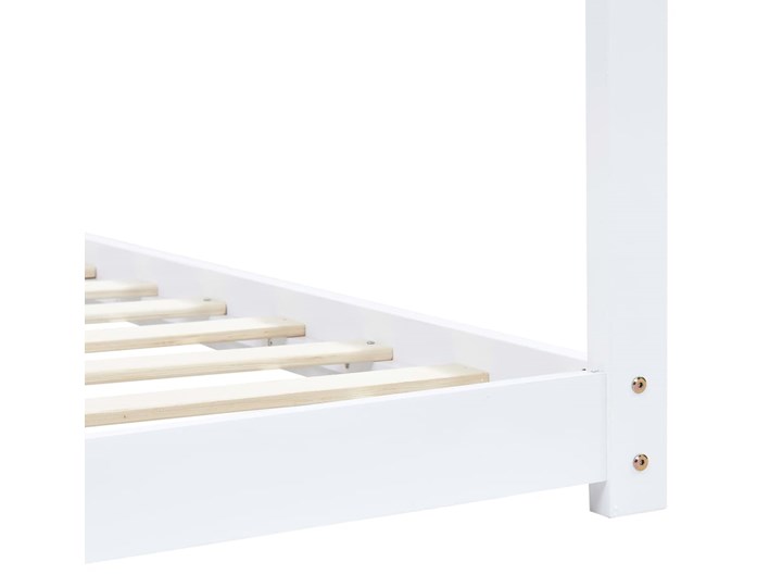 vidaXL Rama łóżka dziecięcego, biała, lite drewno sosnowe, 90 x 200 cm Płyta MDF Domki Rozmiar materaca 90x200 cm
