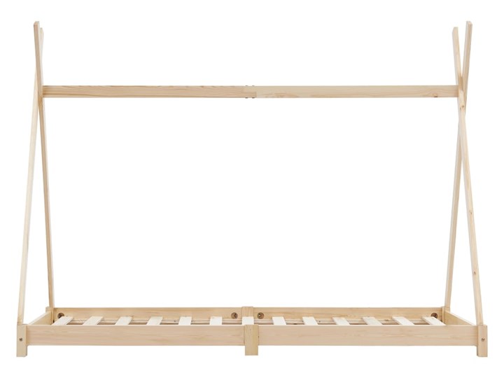 vidaXL Rama łóżka dziecięcego, lite drewno sosnowe, 70 x 140 cm Domki Płyta MDF Kolor Beżowy Kategoria Łóżka dla dzieci