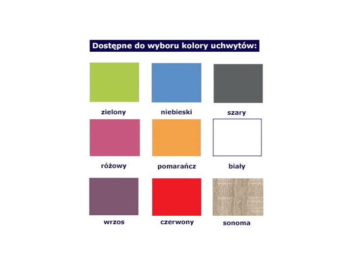 Nowoczesny regał z kolorowymi uchwytami Florentino 8X - dąb sonoma Uniwersalne Drewno Szerokość 80 cm Wysokość 160 cm Kolor Biały