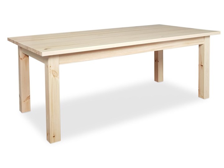 Stół Elon z drewna litego 100x200 Szerokość 100 cm Drewno Długość 200 cm  Kolor Beżowy