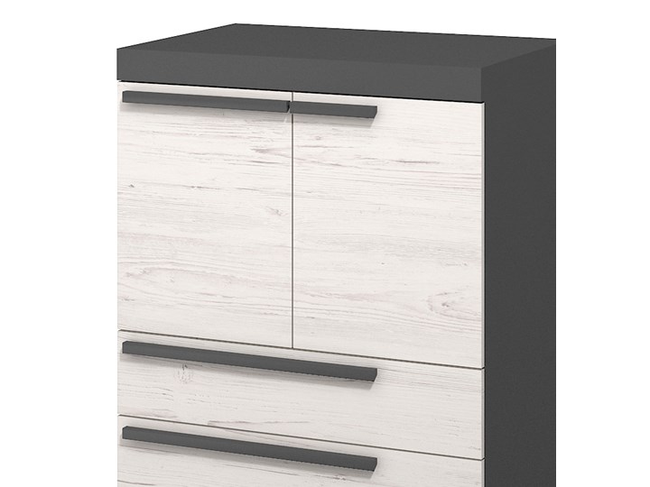 SELSEY Komoda Asuan Drewno Szerokość 110 cm Z szafkami i szufladami Kategoria Komody Płyta MDF Sosna Szerokość 80 cm Głębokość 41 cm Wysokość 101 cm Pomieszczenie Pokój nastolatka