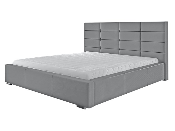 SELSEY Łóżko tapicerowane Tirso z pojemnikiem Drewno Metal Rozmiar materaca 120x200 cm